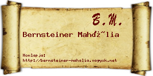 Bernsteiner Mahália névjegykártya